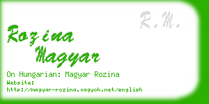rozina magyar business card
